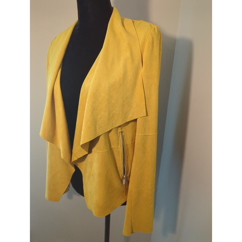 Bagatelle Yellow Open Drape Front Long Sleeve Top… - image 2